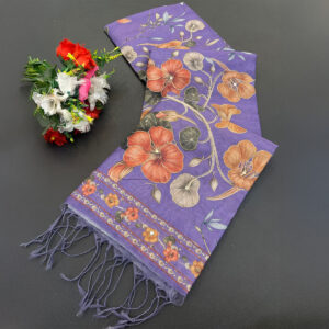 silk tusser artwork saree