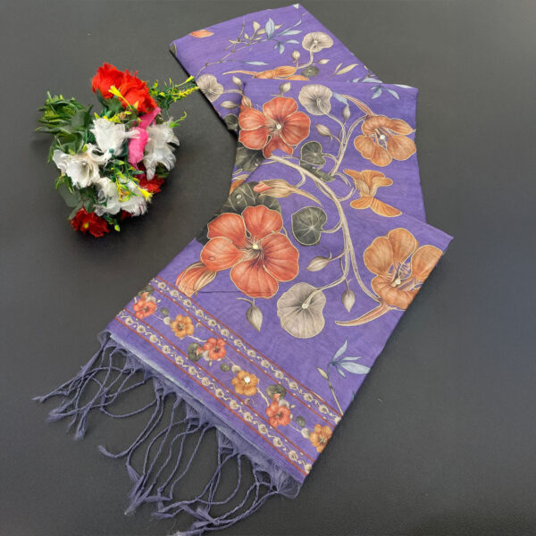 silk tusser artwork saree