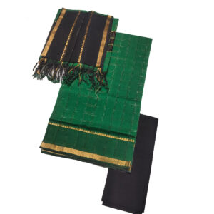 mangalagiri handloom cotton gold zari border saree