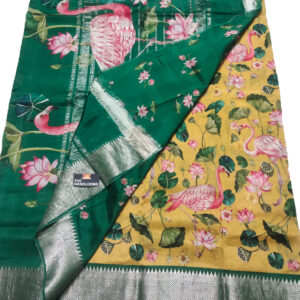 mangalagiri handloom pattu digital print saree